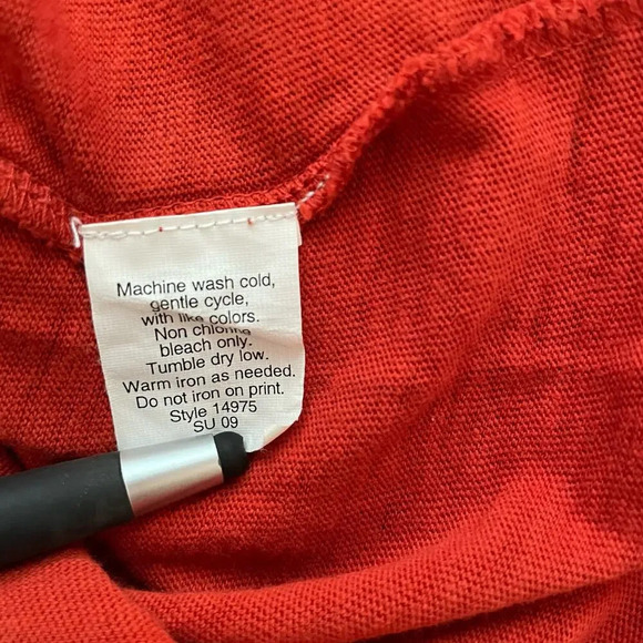 J.Crew Painter T Shirt V Neck Short Sleeve Cotton Orange Size XS - Picture 6 of 6